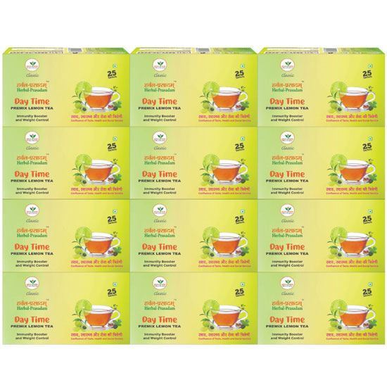 Picture of Day Time Premix Lemon Tea Combo Pack of 12 (300 Pouches)